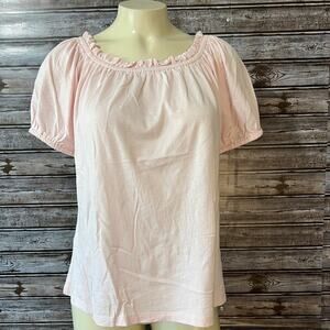 Michael Kors Medium MD light pink Tee Ruffled